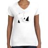Women's Fine Jersey V-Neck Tee Thumbnail